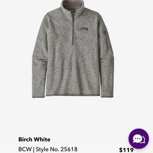 Patagonia Better Weather Sweater in Birch White/ grey